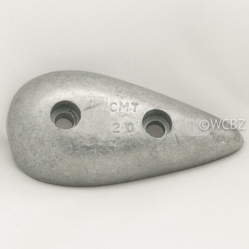 Small Tear Drop Hull Plate Zinc West Coast Boat Zincs